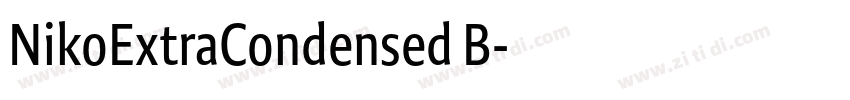 NikoExtraCondensed B字体转换 NikoExtraCondensed B字体转换
